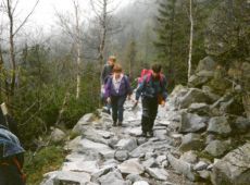 4163.Uczniowie Zespolu Szkol Zawodowych w Gostyniu na Miedzynarodowym Rajdzie Przyjazni Beskid Sadecki-Magura Spiska-Tatry (19-22 maja 1994 r.)