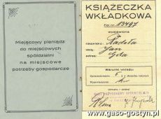 418.Bank Pozyczkowy Spoldzielczy w Gostyniu - Ksiazeczka Wkladkowa (1938 r.)