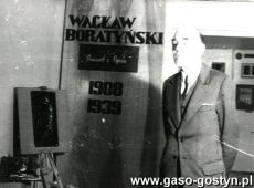 4236.Wystawa poswiecona tworczosci Waclawa Boratynskiego (Biblioteka w Gostyniu, 1979 r.)-wystawe otworzyl i przemowienie wstepne wyglosil prof. P.Michalowski z Muzeum Narodowego w Poznaniu