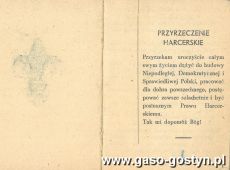 426.Ksiazeczka sluzbowa (harcerska) ks. Konrada Kaczmarka-1948 r.