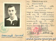 427.Ksiazeczka sluzbowa (harcerska) ks. Konrada Kaczmarka-1948 r.