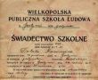 43. Swiadectwo szkolne z 1920roku (Wielkopolska Publiczna Szkola Ludowa w Gostyniu)