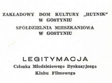 4307. Legitymacja czlonka Mlodziezowego Dyskusyjnego Klubu Filmowego (1972 r.)