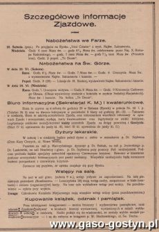 437.Jedniodniowka Gostynska z okazji IX. Zjazdu Katolickiego polaczonego z Koronacja Cudownego Obrazu Matki Boskiej Gostynskiej (1928 r.)