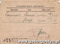 444.Karta upowazniajaca do swiadczen leczniczych (Gostyn, 1950 r.)