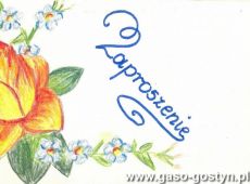 4444.Zaproszenie na uroczyste zakonczenie roku szkolnego klas VIII Szkoly Podstawowej nr 1 w Gostyniu (12 czerwca 1972 r.)