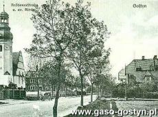 445.Gostyn-1918 r., ulica Krobenerstrasse, kosciol ewangelicki