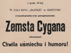 4474.Afisz o dramacie z ktorego dochod bedzie przeznaczony na odbudowe po zniszczeniach wojennych Gimnazjum w Gostyniu (1946 r.)