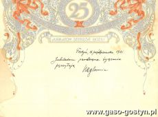 454.Telegram - 25-lecie malzenstwa (Gostyn, 16.10.1931 r.)