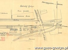 455.Mapa Gostynia - 1898r. (okolice dworca kolejowego, mleczarni)