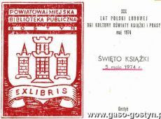 4563. Zaproszenie na Swieto Ksiazki w Gostyniu (5 maja 1974 r.)