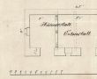 4620.Rysunek kurnika proboszczowskiego w Starym Gostyniu (1859 r.), kurnik byl podzielny na 3 pomieszczenia do hodowli kur, kaczek i gesi