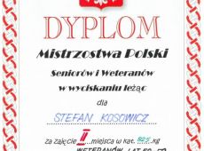 464.Dyplom dla Stefana Kosowicza (2004 r.)