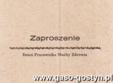 473.Zaproszenie-Dzien Pracownika Sluzby Zdrowia (1988 r.)