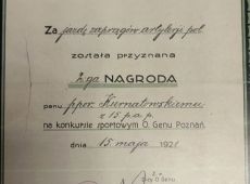 4810. II nagroda dla podporucznika Jana Kurnatowskiego w konkursie jazdy zaprzegow artylerii polowej (Poznan, 15 maja 1921 r.)