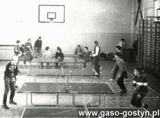 5001.Zespol Szkol Zawodowych w Gostyniu - mistrzostwa szkoly w tenisie stolowym (14 marca 1987 r.)