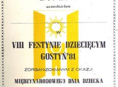 5083.  VII Festyn Dzieciecy z okazji Miedzynarodowego Dnia Dziecka w  Gostyniu (13 czerwca 1981 r.)