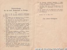 5110.Swiadectwo Miejskiej Szkoly Katolickiej w Gostyniu (1913-1917 r.)
