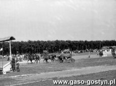 514.Zawody w powozeniu zaprzegami na boisku przy ul.Starogostynskiej w Gostyniu (po wybudowaniu stadionu przy ul. Sportowej, na miejscu dawnego boiska nastapila rozbudowa Huty Szkla)