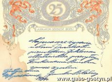 520.Telegram na jubileusz 25-lecia malzenstwa (Gostyn, 1931 r.)