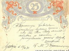 529.Telegram na jubileusz 25-lecia malzenstwa (Gostyn, 1931 r.)