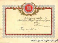 530.Telegram na jubileusz 25-lecia malzenstwa (Gostyn, 1931 r.)