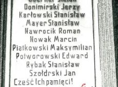 5397. Tablica ku czci zamordowanych przez hitlerowcow pracownikow, udzialowcow i czlonkow rady nadzorczej Cukrowni w Gostyniu (tablice odslonieto z inicjatywy dyrekcji Cukrowni 14 wrzesnia 1947 r.)