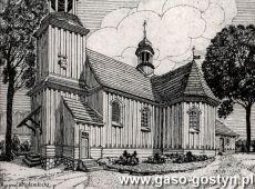 5420.Kosciol w Jezewie - rysunek profesora Wladyslawa Kolomlockiego (1926 r.)