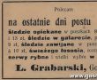 546.Reklama z Oredownika Gostynskiego (1928 r.)