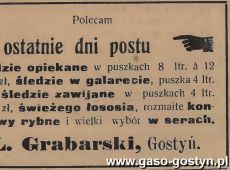 546.Reklama z Oredownika Gostynskiego (1928 r.)