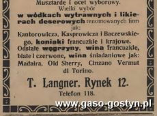 548.Reklama z Oredownika Gostynskiego (1928 r.)