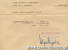 549.Rachunek - Stolarnia Grzymislawski (Gostyn, 1948 r.)