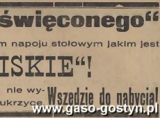 549.Reklama z Oredownika Gostynskiego (1934 r.)