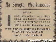550.Reklama z Oredownika Gostynskiego (1934 r.)