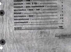 5509.Notatka dotyczaca transportu nr 7, wiezniow przeniesionych 30 sierpnia 1940 roku z KL Dachau do KL Sachsenhausen