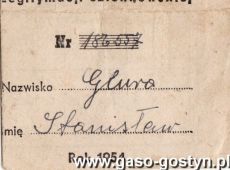 573.Wkladka do legitymacji czlonkowskiej Zjednoczonego Stronnictwa Ludowego (1954 r.)