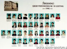 5755.Absolwenci Szkoly Podstawowej nr 1 w Gostyniu (1996 r.)