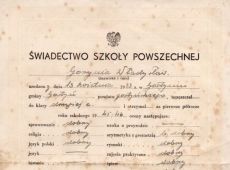 580. Swiadectwo Szkoly Powszechnej w Gostyniu (1946 r.)