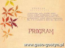 580.Program wieczornicy PIEKNA NASZA POLSKA CALA urzadzonej z okazji Swieta Odzsykania Niepodleglosci Polski - Szkola Powszechna nr 1 w Gostyniu (11.11.1936 r.)