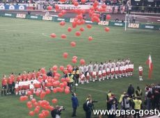 588.Eliminacje Mistrzostw Swiata Korea Pld.-Japonia 2002, w meczu na stadionie w Chorzowie Polska Pokonala Norwegie 3-0, a na trybunach zasiedli i dopingowali kibice z Gostynia (1 wrzesnia 2001 r.)