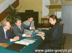 5906.Obrona prac dyplomowych przez uczniow klasy V Technikum Mechanicznego w Zespole Szkol Zawodowych w Gostyniu (1994 r.)