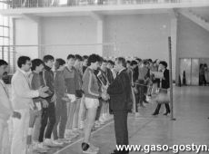 5955.Final Wojewodzkich Igrzysk Mlodziezy Szkolnej w Pilce Siatkowej w hali sportowej SP 2 w Gostyniu (1988 r.) - I miejsce dla LO w Gostyniu.JPG