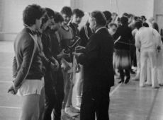 5956.Final Wojewodzkich Igrzysk Mlodziezy Szkolnej w Pilce Siatkowej w hali sportowej SP 2 w Gostyniu (1988 r.) - I miejsce dla LO w Gostyniu.JPG