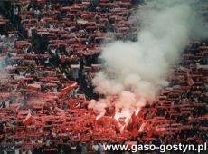 596.Eliminacje Mistrzostw Swiata Korea Pld.-Japonia 2002, w meczu na stadionie w Chorzowie Polska Pokonala Norwegie 3-0, a na trybunach zasiedli i dopingowali kibice z Gostynia (1 wrzesnia 2001 r.)
