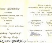 607.Pamiatkowy dyplom z wreczenia sztandaru Gostynskiej Organizacji LOK (16.10.1966r.)