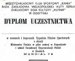 608.Dyplom uczestnictwa w seansach i imprezach Tygodnia Filmow Sportowych z okazji Mistrzostw Swiata w pilce noznej w Argentynie (Gostyn, 1978 r.)