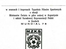 608.Dyplom uczestnictwa w seansach i imprezach Tygodnia Filmow Sportowych z okazji Mistrzostw Swiata w pilce noznej w Argentynie (Gostyn, 1978 r.)