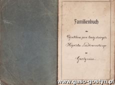 611.Ksiazeczka rodzinna Hipolita Niestrawskiego - dyr Powiatowej Kasy Chorych w Gostyniu(22.01.1923 r.)