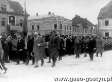 612.Prezydent Rzeczypospolitej Ignacy Moscicki w Gostyniu (22 maja 1929 r.)-obok prezydenta szambelan Edward Potworowski i starosta Wincenty Dabinski