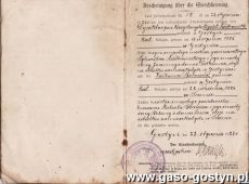 614.Ksiazeczka rodzinna Hipolita Niestrawskiego - dyr Powiatowej Kasy Chorych w Gostyniu(22.01.1923 r.)